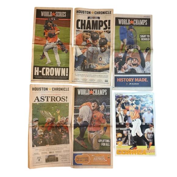 Houston Astros World Series Champions Houston Chronicle Newspaper & Poster